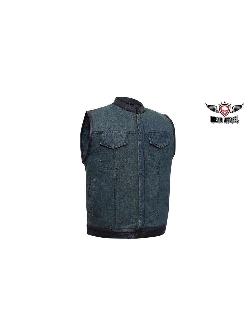 Dark Blue Denim Club Vest with Gun Pockets
